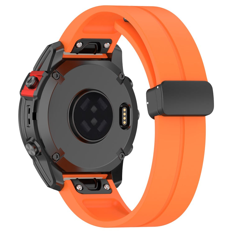 Mega Skøn Metal Og Silikone Universal Rem passer til Garmin Smartwatch - Orange#serie_4