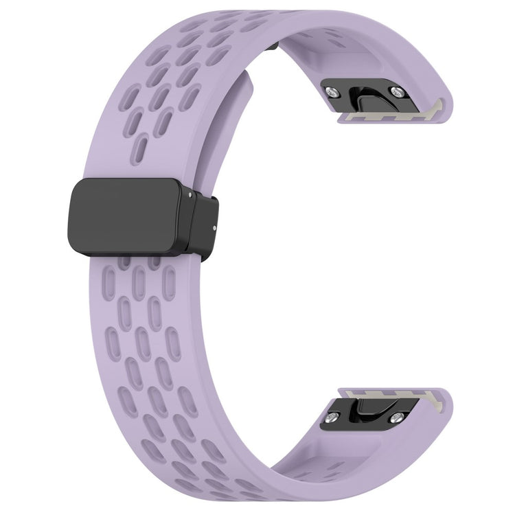 Super Smuk Metal Og Silikone Universal Rem passer til Smartwatch - Lilla#serie_10