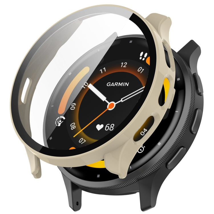 Garmin Venu 3S cover with tempered glass - Ivory White#serie_5