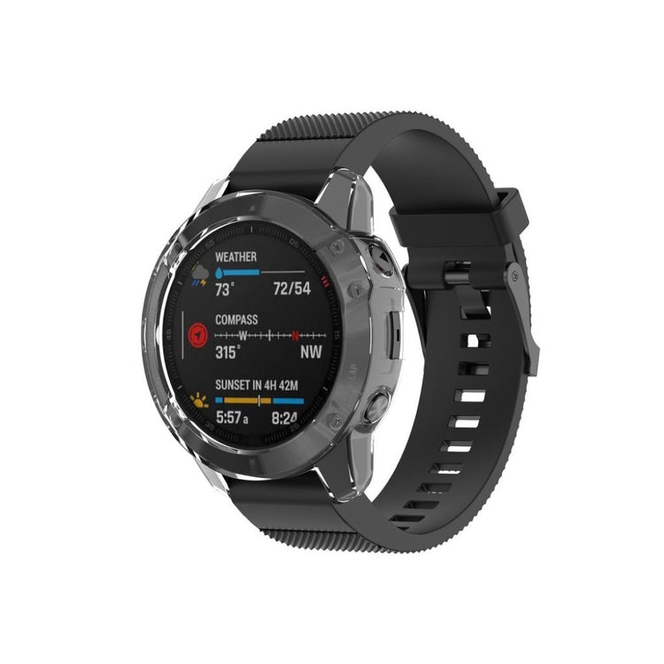 Vildt Godt Garmin Fenix 6X Pro Silikone Cover - Sølv#serie_2