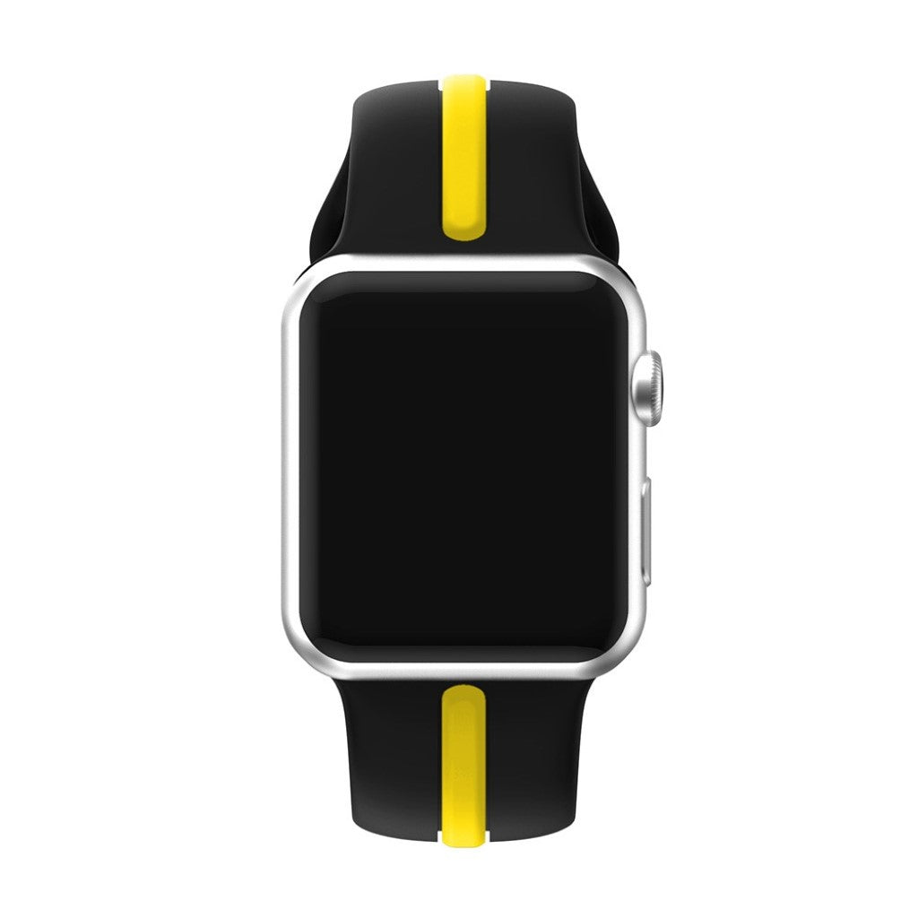 Rigtigt nydelig Apple Watch Series 1-3 42mm Silikone Rem - Gul#serie_13b