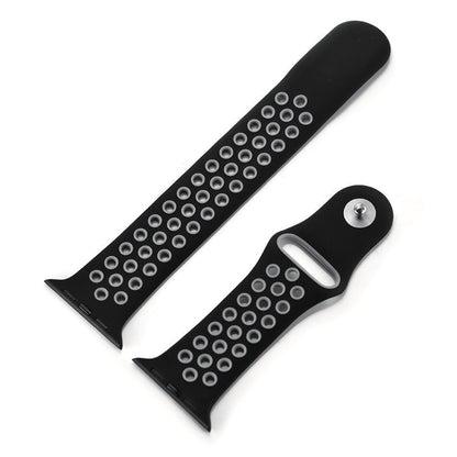 Super skøn Apple Watch Series 1-3 38mm Silikone Rem - Sølv#serie_3