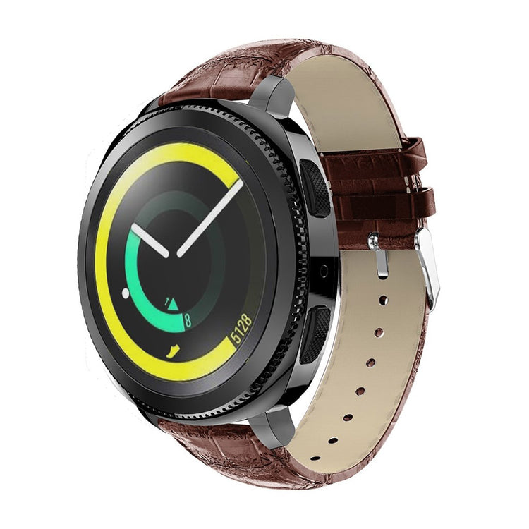 Vildt nydelig Samsung Gear Sport Ægte læder Rem - Brun#serie_1