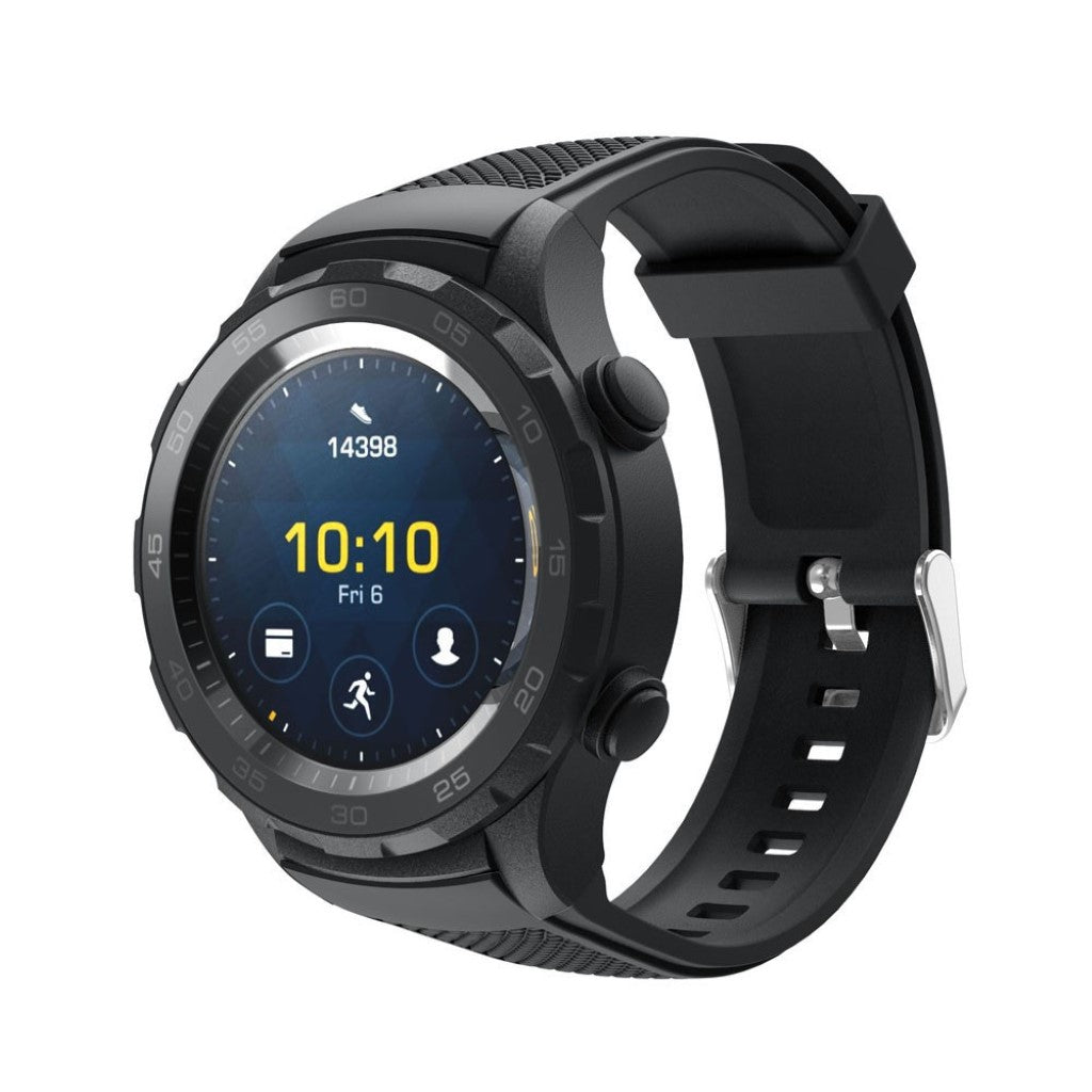Meget nydelig Huawei Watch 2 Silikone Rem - Sort#serie_8