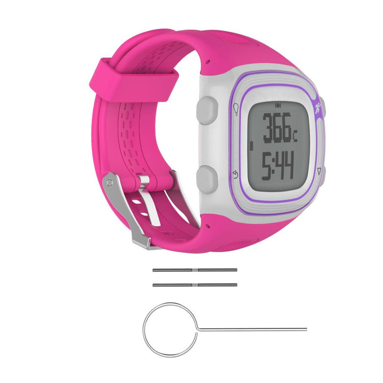 Helt vildt slidstærk Garmin Forerunner 10 Silikone Rem - Pink#serie_6