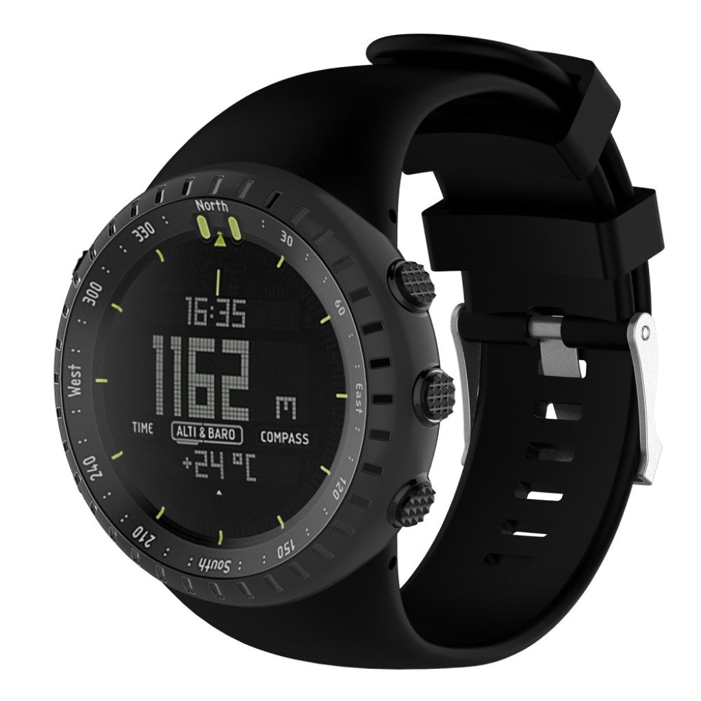 Fed Suunto Core Alu Black Silikone Rem - Sort#serie_8