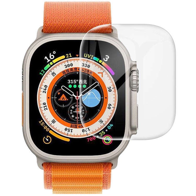 2stk Apple Watch Ultra Silikone  HD Skærmbeskytter - Gennemsigtig#serie_655