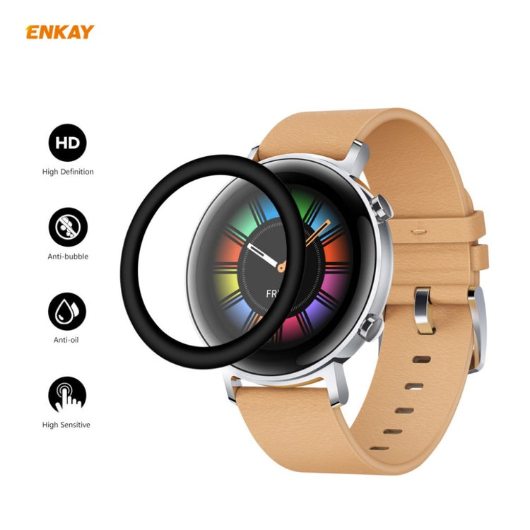 2stk Huawei Watch GT 2 42mm Plastik Skærmbeskytter - Gennemsigtig#serie_262