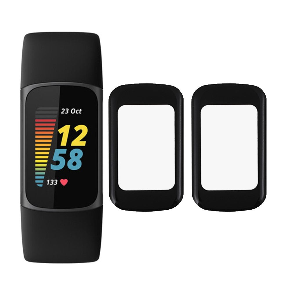 2stk Fitbit Charge 5 Plastik Skærmbeskytter - Gennemsigtig#serie_646