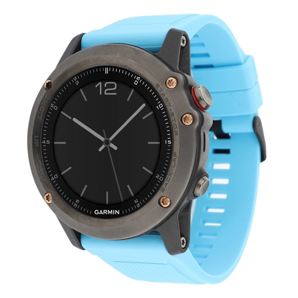 Smuk Garmin Fenix 5X / Garmin Tactix Charlie Silikone Rem - Blå#serie_7