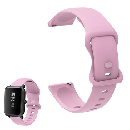 Universal simple silicone watch strap - Light Purple#serie_8