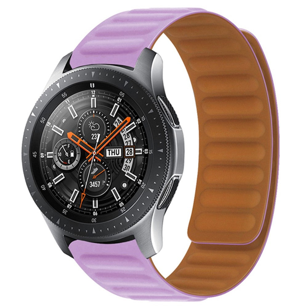 22mm Universal silicone magnetic lock watch strap - Light Purple#serie_19