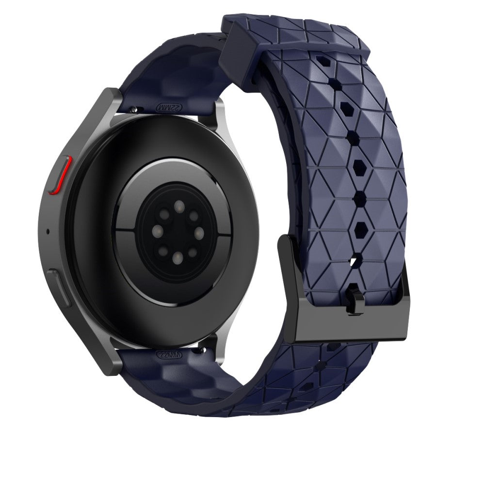 22mm Universal football style silicone watch strap - Navy Blue#serie_2
