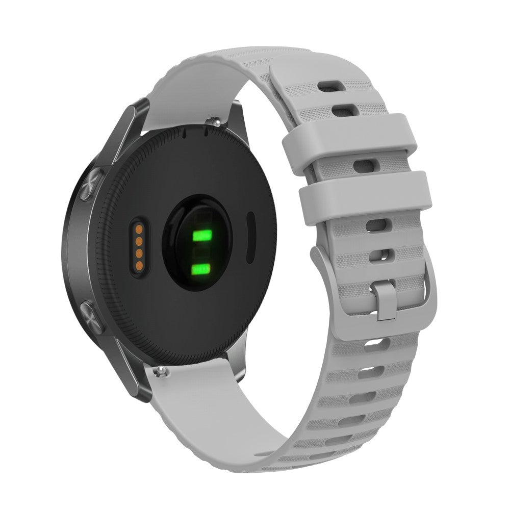 22mm Universal grain dots style silicone watch strap - Grey#serie_5