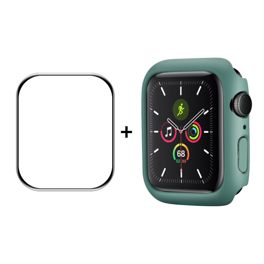 Fint Apple Watch Series 7 41mm Cover med Skærmbeskytter i Hærdet Glas - Grøn#serie_5