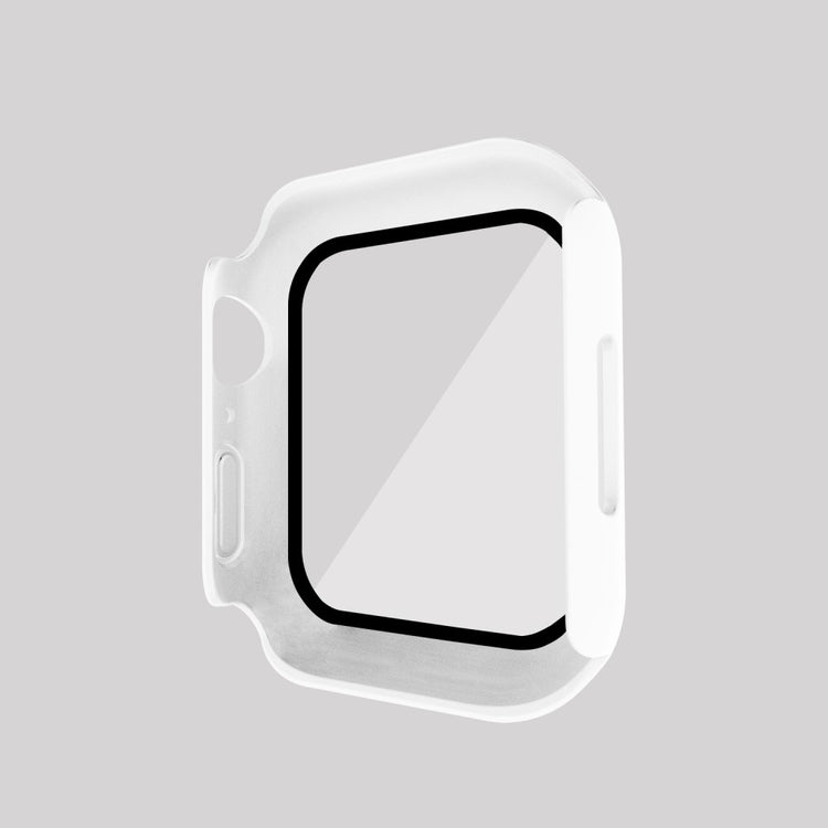 Mega Fint Apple Watch Series 7 41mm Cover med Skærmbeskytter i Plastik og Hærdet Glas - Hvid#serie_2