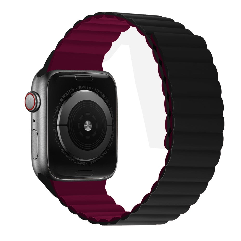 Mega fint Apple Watch Series 7 41mm Silikone Rem - Sort#serie_4