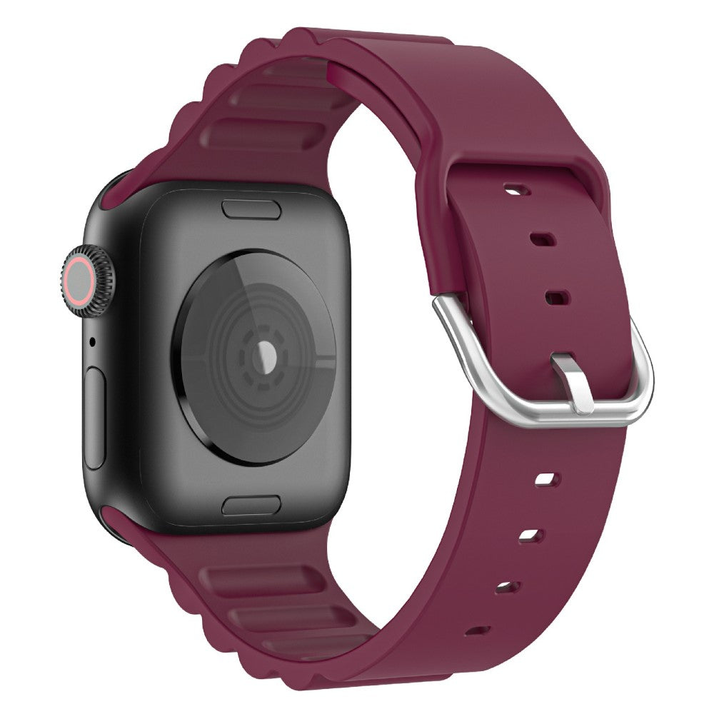 Meget smuk Apple Watch Series 7 41mm Silikone Rem - Rød#serie_5