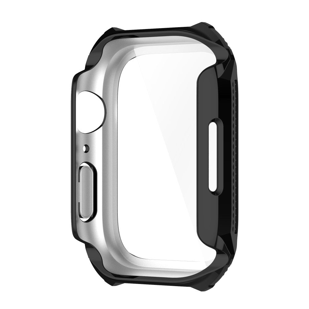 Vildt Flot Apple Watch Series 7 41mm Cover med Skærmbeskytter i Rhinsten og Hærdet Glas - Sort#serie_1