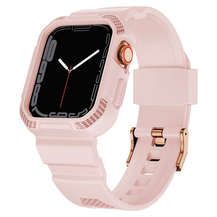 Apple Watch Series 7 41mm Silikone Cover med Rem - Pink#serie_2