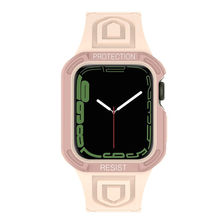 Apple Watch Series 7 41mm Silikone Rem med Cover - Pink#serie_4