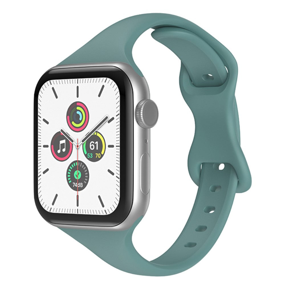 Rigtigt holdbart Apple Watch Series 7 41mm Silikone Rem - Grøn#serie_12