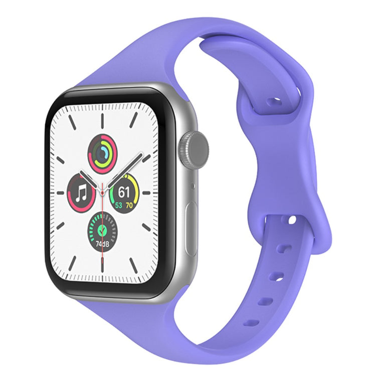 Rigtigt holdbart Apple Watch Series 7 41mm Silikone Rem - Lilla#serie_14