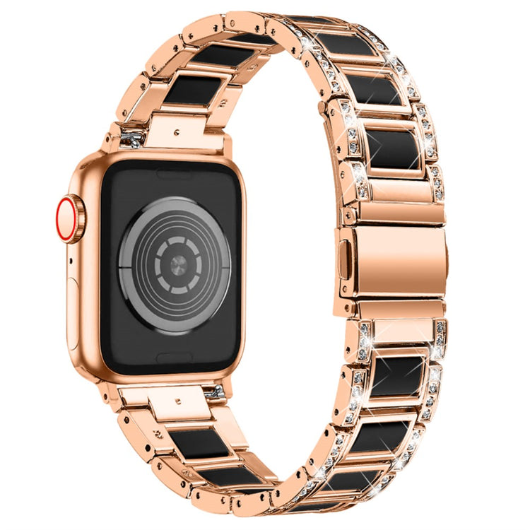 Mega sejt Apple Watch Series 7 41mm Metal og Rhinsten Rem - Pink#serie_15