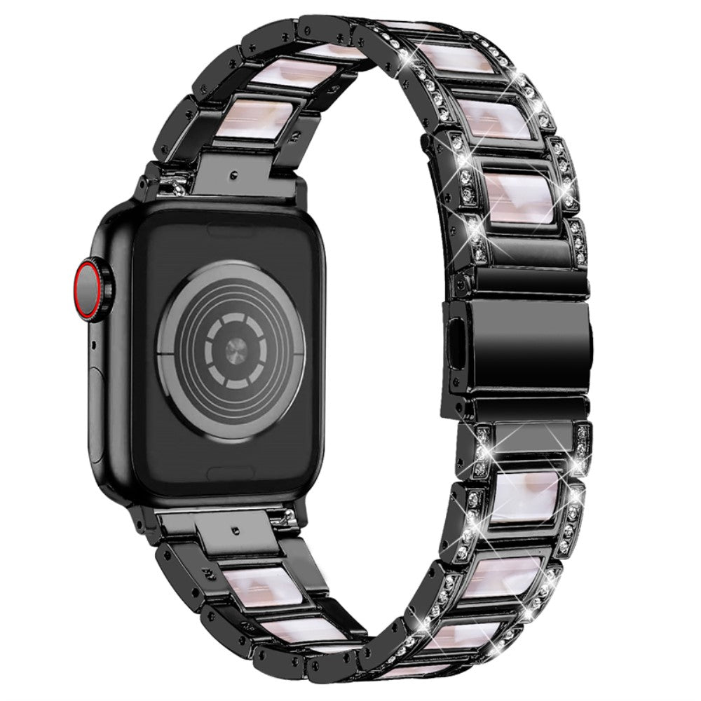 Mega sejt Apple Watch Series 7 41mm Metal og Rhinsten Rem - Sort#serie_5