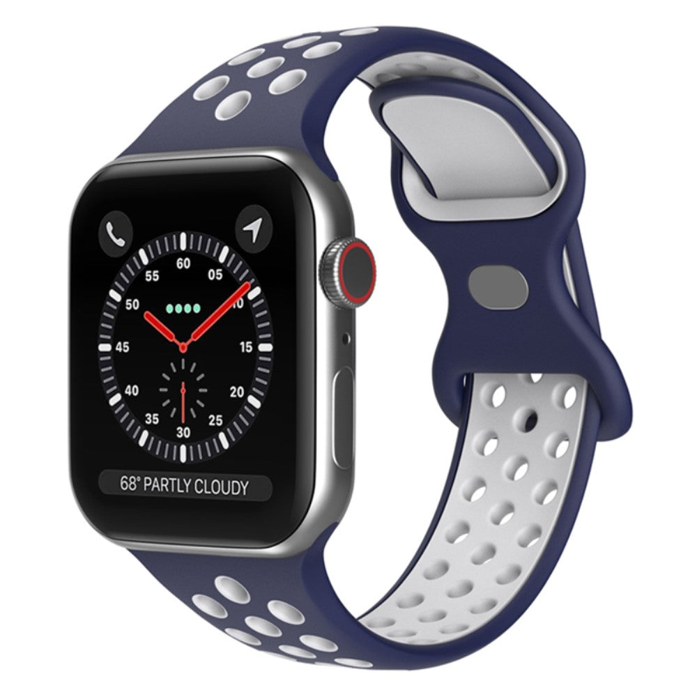 Elegant Apple Watch Series 7 41mm Silikone Urrem - Blå#serie_16