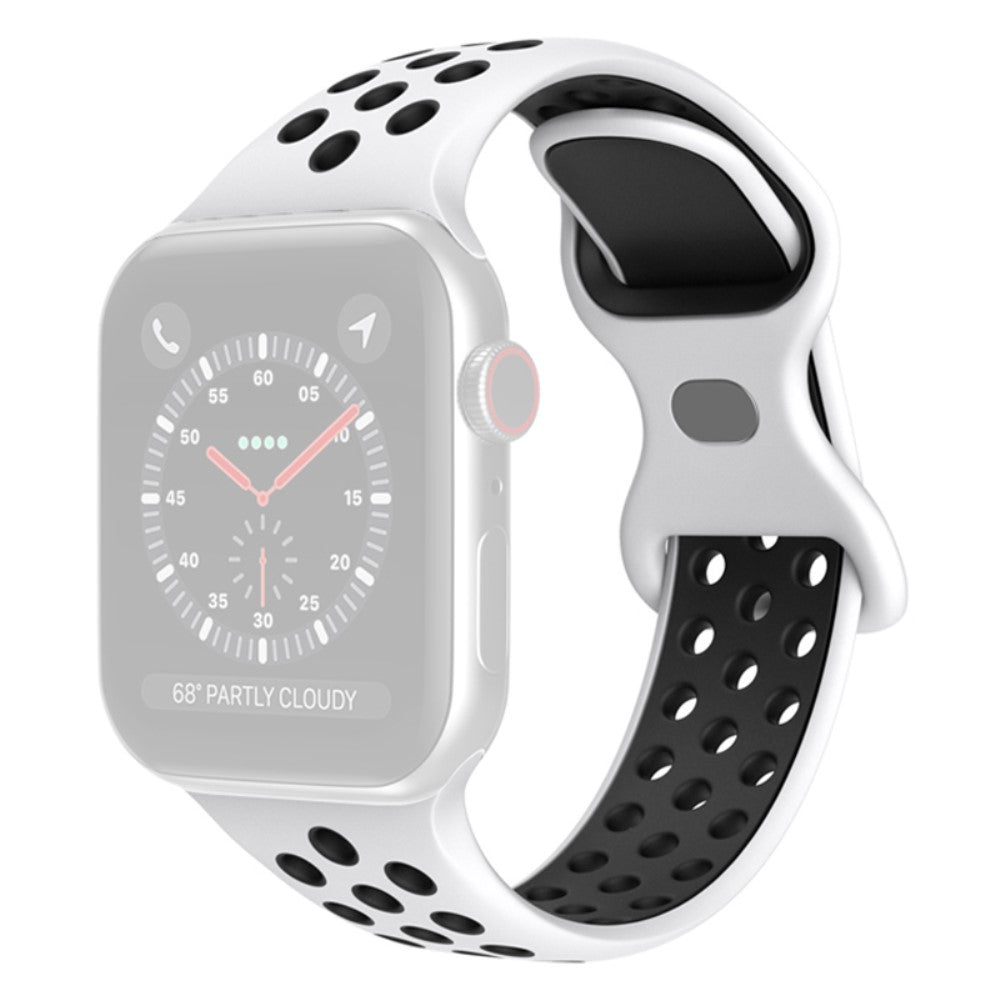 Rigtigt flot Apple Watch Series 7 41mm Silikone Rem - Hvid#serie_3