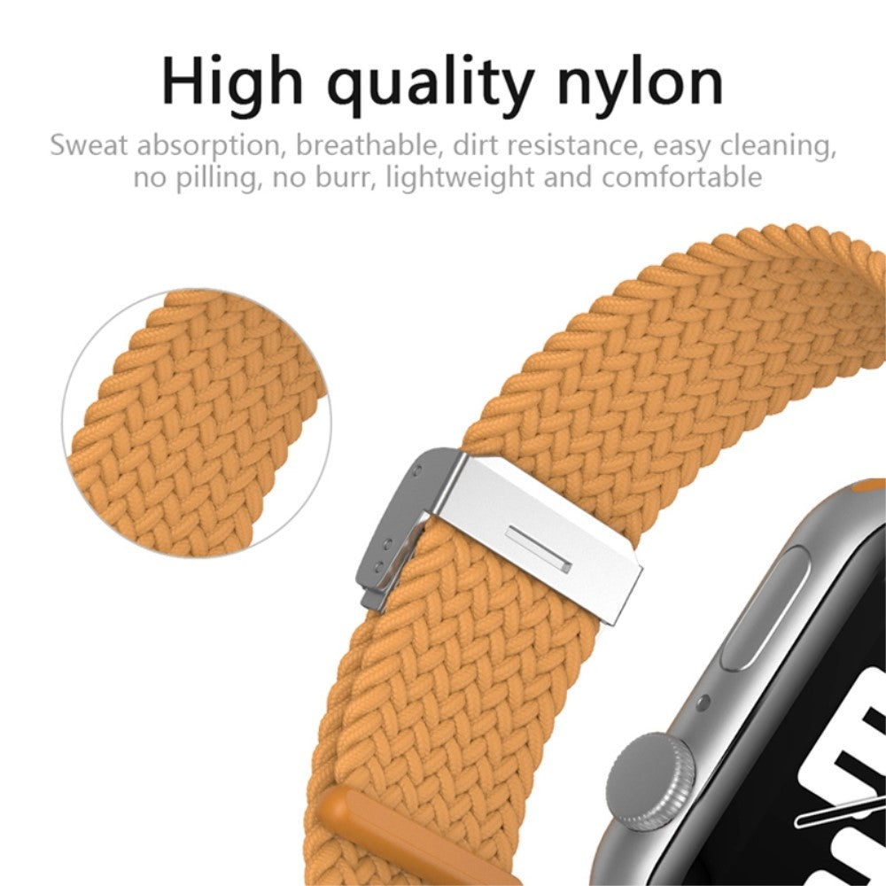 Helt vildt hårdfør Apple Watch Series 7 41mm Stof Urrem - Sort#serie_4