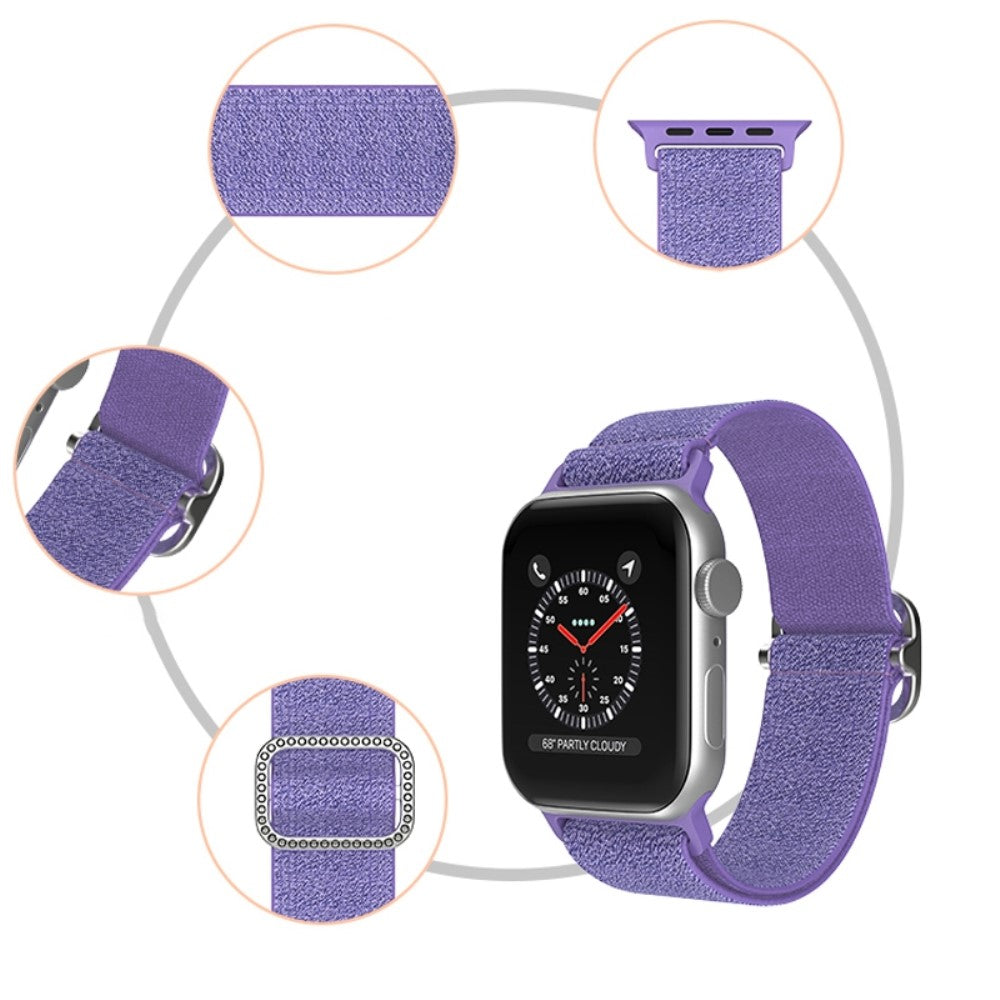 Meget holdbart Apple Watch Series 7 41mm Stof Urrem - Pink#serie_10