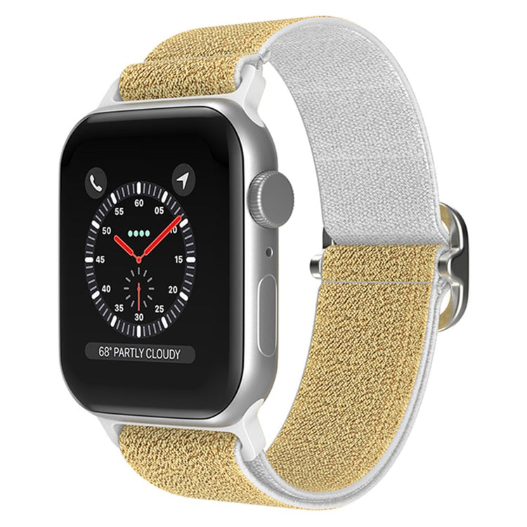 Meget holdbart Apple Watch Series 7 41mm Stof Urrem - Guld#serie_7