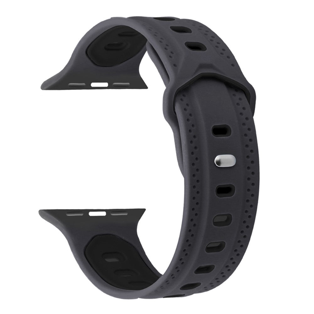 Glimrende Apple Watch Series 7 41mm Silikone Rem - Sort#serie_7