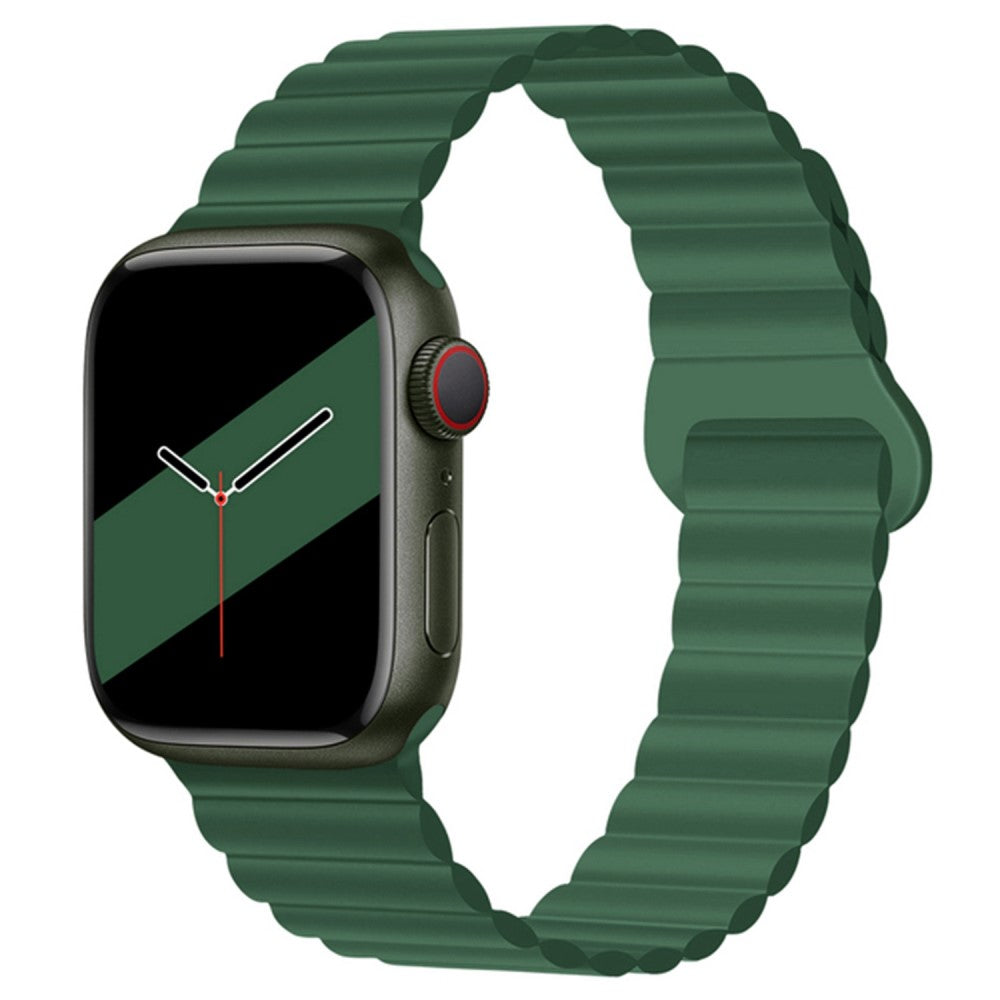 Super flot Apple Watch Series 7 41mm Silikone Urrem - Grøn#serie_11