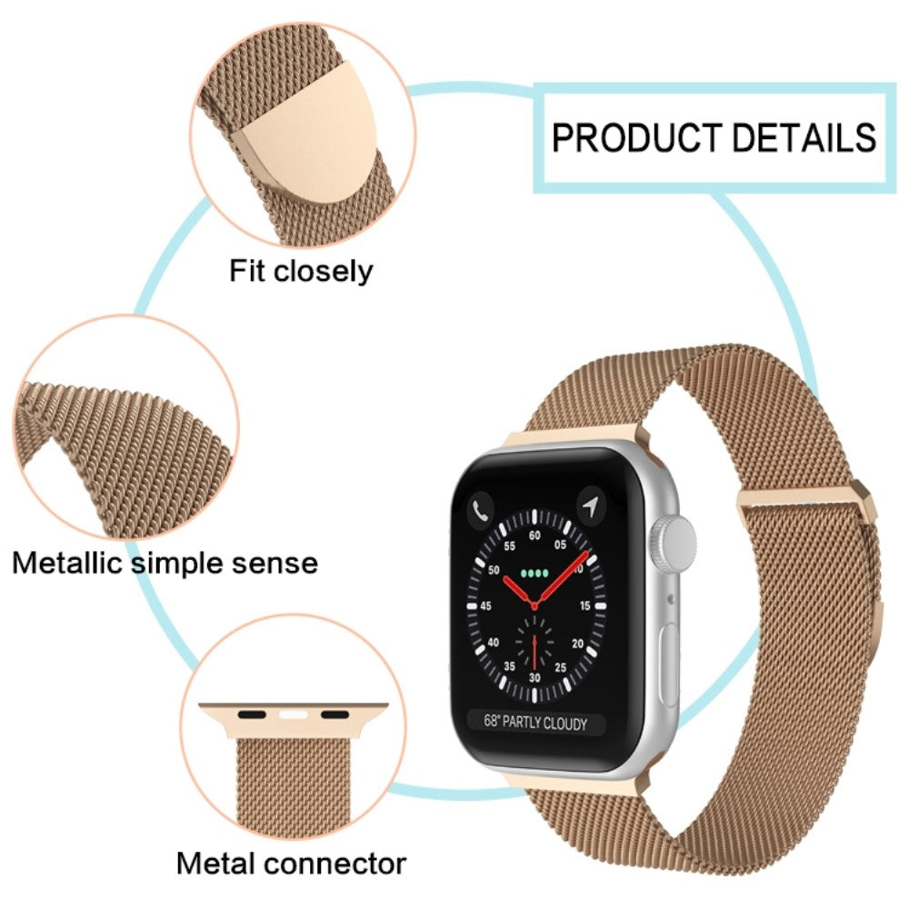 Rigtigt smuk Apple Watch Series 7 41mm Metal Urrem - Guld#serie_3