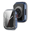 Supersauber Apple Watch Series 7 45mm Hülle mit Displayschutz in Plastik und Gehärtetes Glas