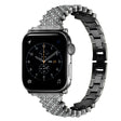 Bequem Apple Watch Series 7 45mm Metall und Strass armband