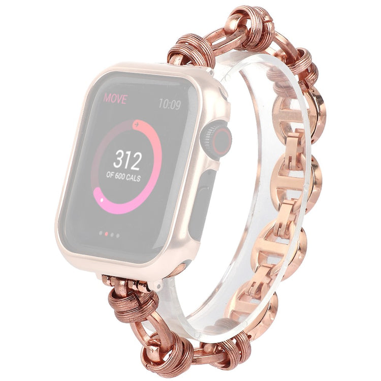 Helt vildt skøn Apple Watch Series 7 45mm Metal Rem - Pink#serie_3