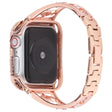 Bequem Apple Watch Series 7 45mm Metall und Strass armband