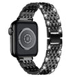 Modisch Apple Watch Series 7 45mm Metall und Strass armband