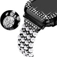 Haltbar Apple Watch Series 7 45mm Metall und Strass armband