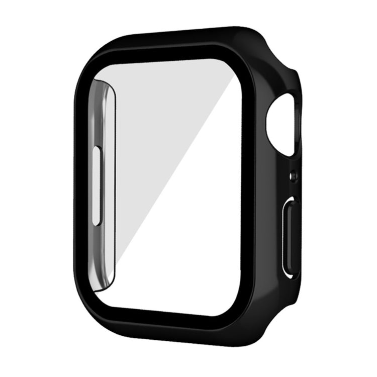 Super Pænt Apple Watch Series 7 45mm Cover med Skærmbeskytter i Plastik og Hærdet Glas - Sort#serie_1