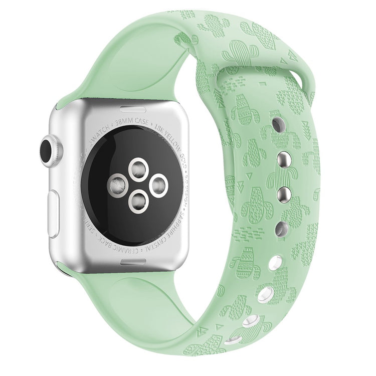 Komfortabel Apple Watch Series 7 45mm Silikone Rem - Grøn#serie_22