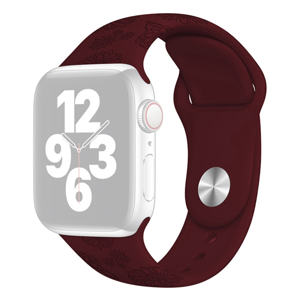 Super kønt Apple Watch Series 7 45mm Silikone Rem - Rød#serie_17