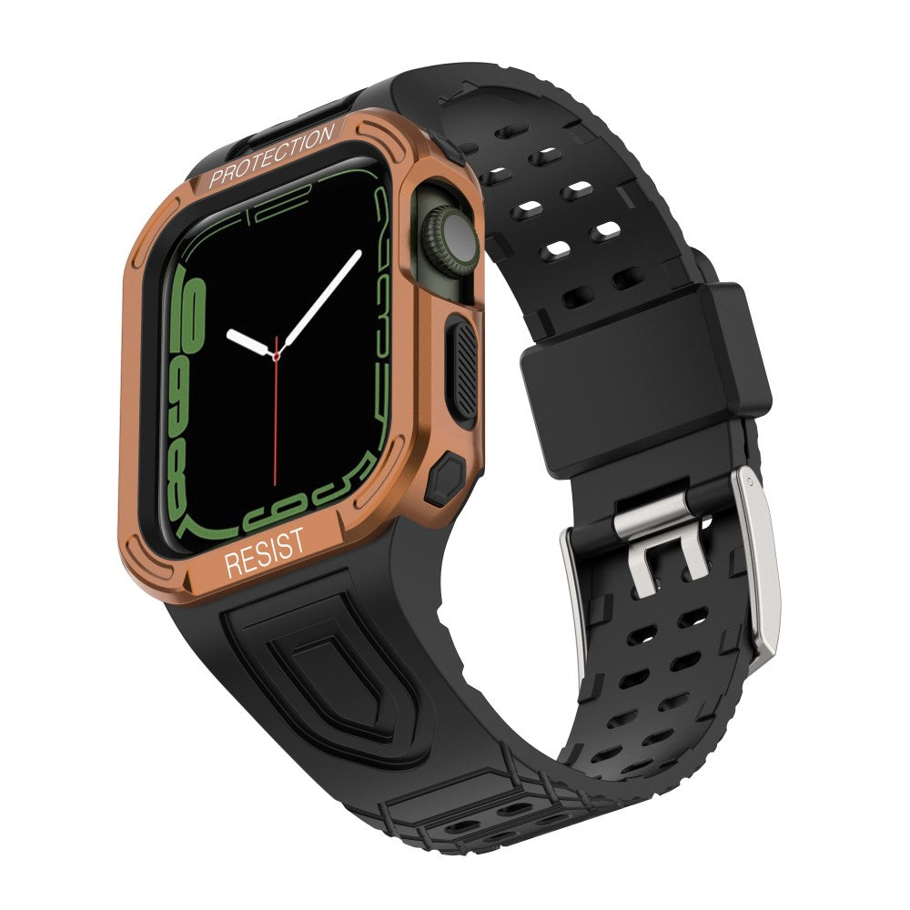 Apple Watch Series 7 45mm Plastik Rem med Etui - Sort#serie_10