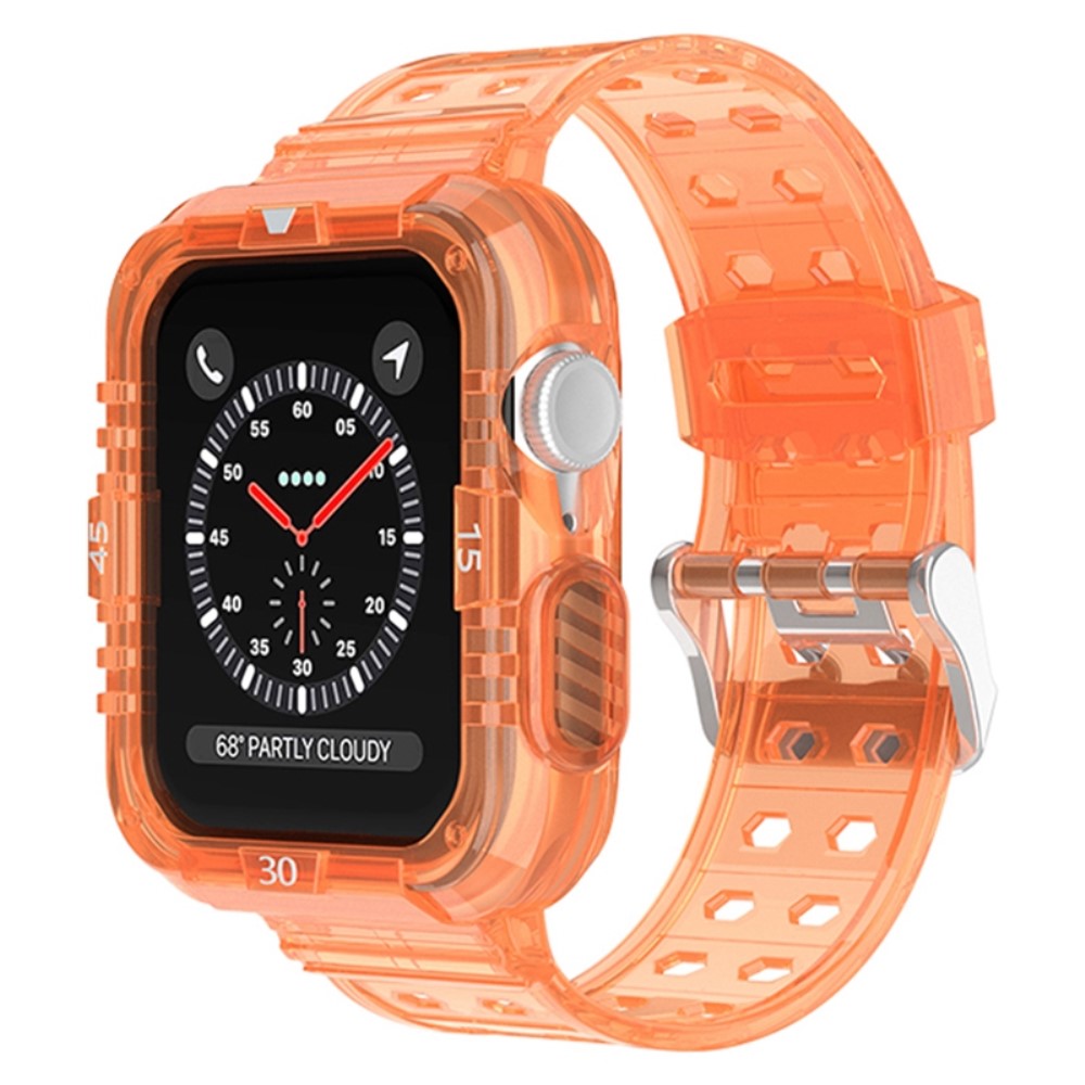 Vildt fint Apple Watch Series 7 45mm Silikone Rem - Orange#serie_6