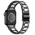 Modisch Apple Watch Series 7 45mm Metall und Strass armband