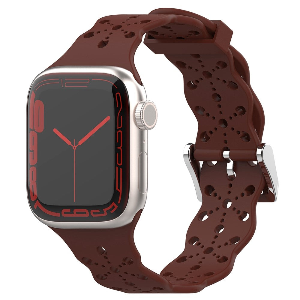 Vildt fed Apple Watch Series 7 45mm Silikone Urrem - Rød#serie_8